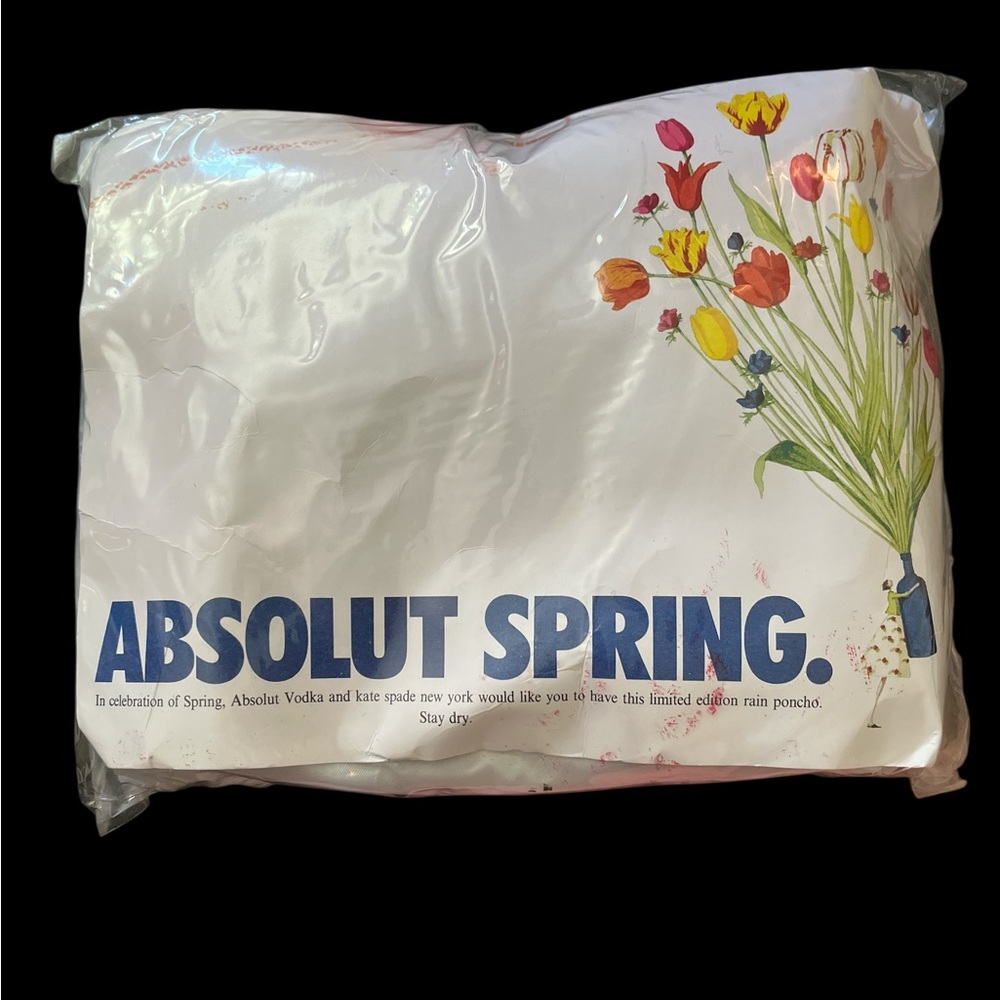 Limited edition Kate Spade/Absolut collab rain poncho!